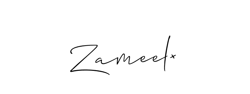 How to Draw Zameel× signature style? Allison_Script is a latest design signature styles for name Zameel×. Zameel× signature style 2 images and pictures png
