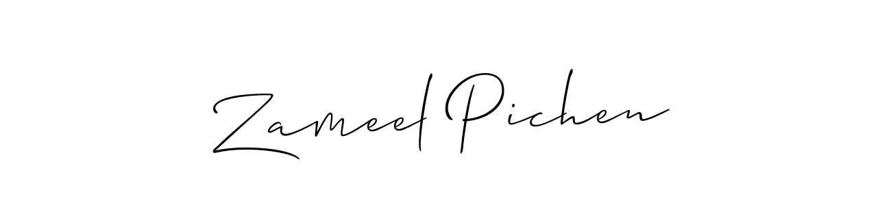 Once you've used our free online signature maker to create your best signature Allison_Script style, it's time to enjoy all of the benefits that Zameel Pichen name signing documents. Zameel Pichen signature style 2 images and pictures png