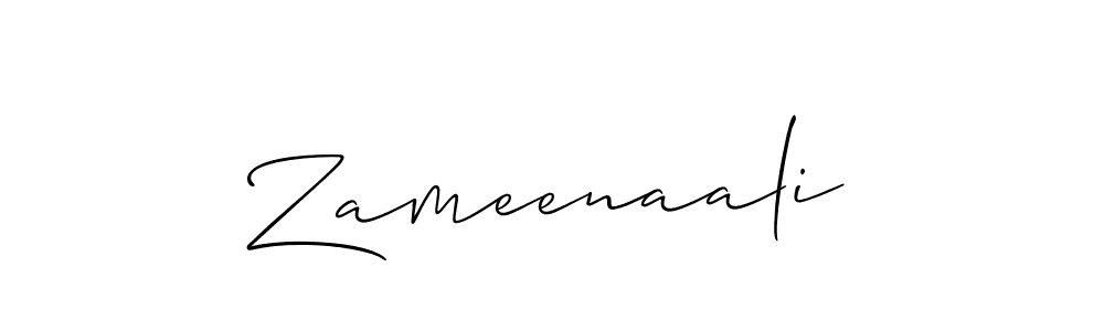 Also we have Zameenaali name is the best signature style. Create professional handwritten signature collection using Allison_Script autograph style. Zameenaali signature style 2 images and pictures png