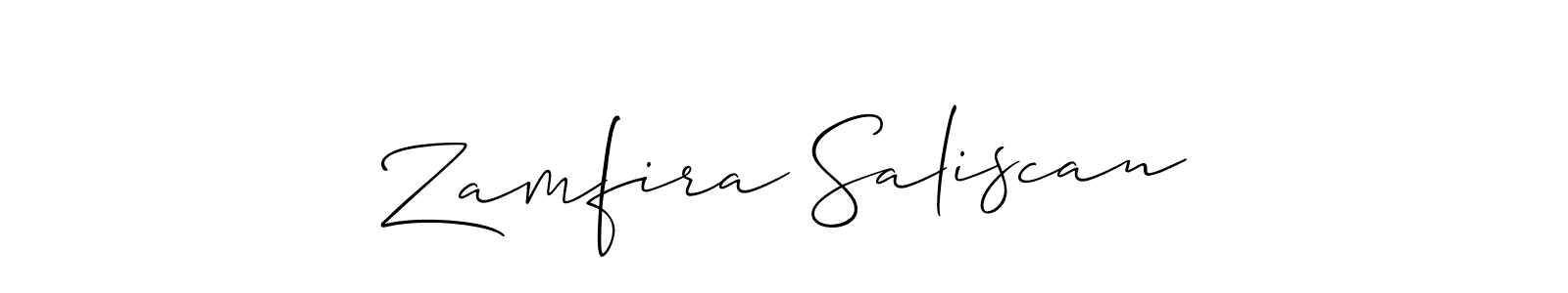 Best and Professional Signature Style for Zamfira Saliscan. Allison_Script Best Signature Style Collection. Zamfira Saliscan signature style 2 images and pictures png