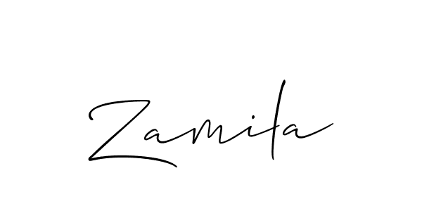 Similarly Allison_Script is the best handwritten signature design. Signature creator online .You can use it as an online autograph creator for name Zamila. Zamila signature style 2 images and pictures png