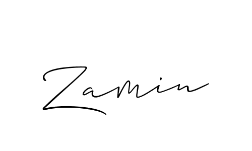 The best way (Allison_Script) to make a short signature is to pick only two or three words in your name. The name Zamin include a total of six letters. For converting this name. Zamin signature style 2 images and pictures png