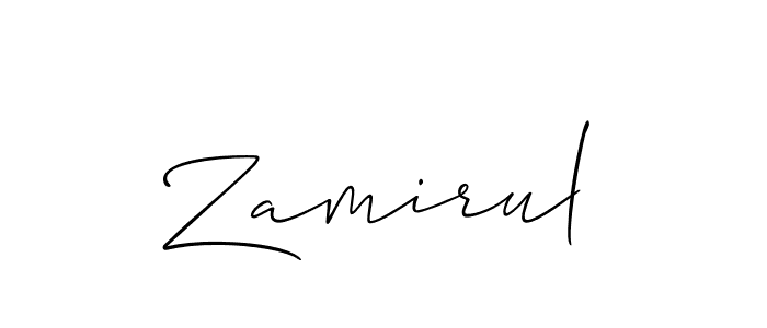 Use a signature maker to create a handwritten signature online. With this signature software, you can design (Allison_Script) your own signature for name Zamirul. Zamirul signature style 2 images and pictures png