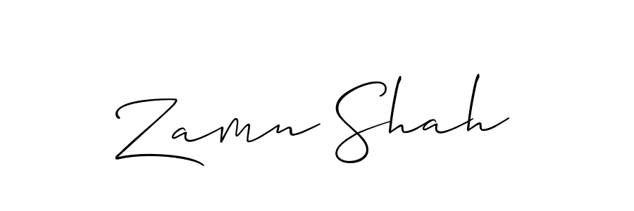 How to Draw Zamn Shah signature style? Allison_Script is a latest design signature styles for name Zamn Shah. Zamn Shah signature style 2 images and pictures png