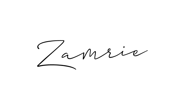 How to Draw Zamrie signature style? Allison_Script is a latest design signature styles for name Zamrie. Zamrie signature style 2 images and pictures png