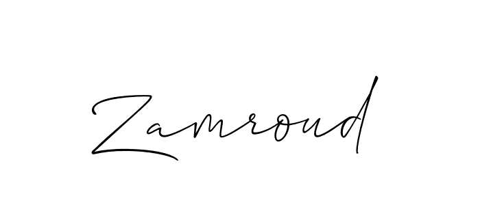 Create a beautiful signature design for name Zamroud. With this signature (Allison_Script) fonts, you can make a handwritten signature for free. Zamroud signature style 2 images and pictures png