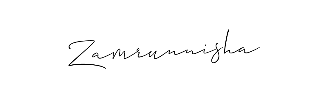 This is the best signature style for the Zamrunnisha name. Also you like these signature font (Allison_Script). Mix name signature. Zamrunnisha signature style 2 images and pictures png