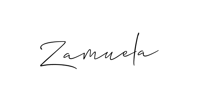 How to make Zamuela name signature. Use Allison_Script style for creating short signs online. This is the latest handwritten sign. Zamuela signature style 2 images and pictures png