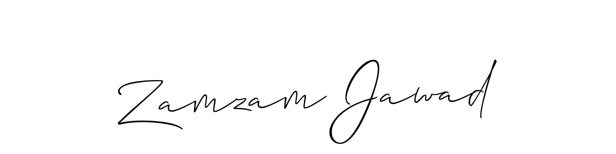 Design your own signature with our free online signature maker. With this signature software, you can create a handwritten (Allison_Script) signature for name Zamzam Jawad. Zamzam Jawad signature style 2 images and pictures png