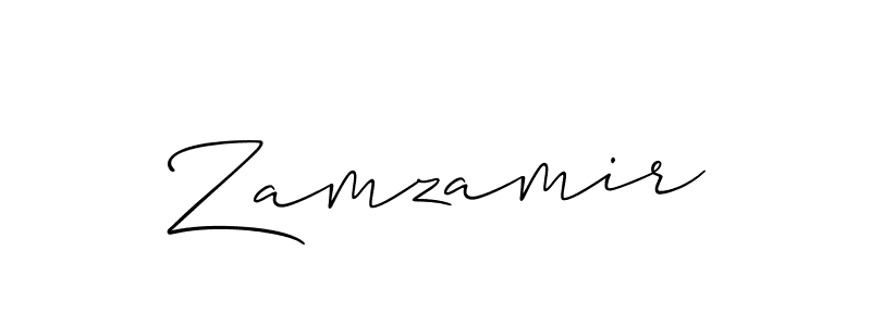 Best and Professional Signature Style for Zamzamir. Allison_Script Best Signature Style Collection. Zamzamir signature style 2 images and pictures png
