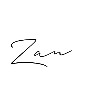 Zan stylish signature style. Best Handwritten Sign (Allison_Script) for my name. Handwritten Signature Collection Ideas for my name Zan. Zan signature style 2 images and pictures png