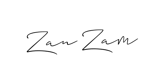 The best way (Allison_Script) to make a short signature is to pick only two or three words in your name. The name Zan Zam include a total of six letters. For converting this name. Zan Zam signature style 2 images and pictures png