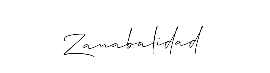 Also we have Zanabalidad name is the best signature style. Create professional handwritten signature collection using Allison_Script autograph style. Zanabalidad signature style 2 images and pictures png