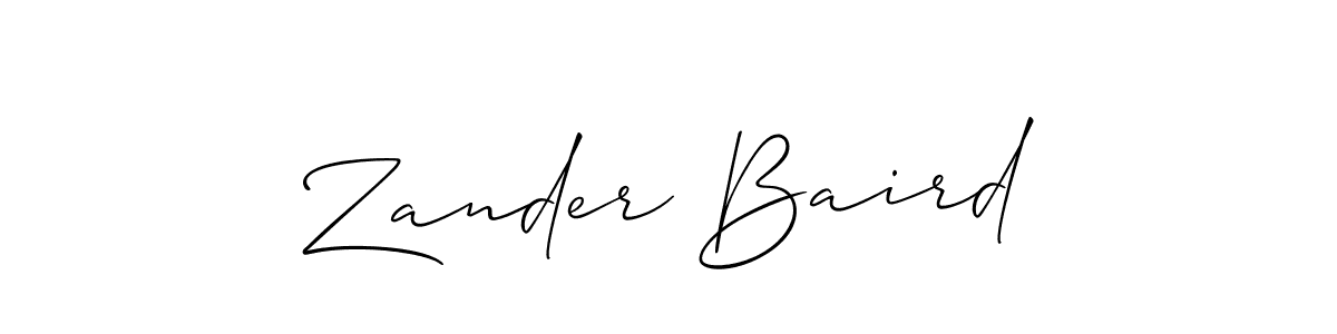 How to make Zander Baird signature? Allison_Script is a professional autograph style. Create handwritten signature for Zander Baird name. Zander Baird signature style 2 images and pictures png