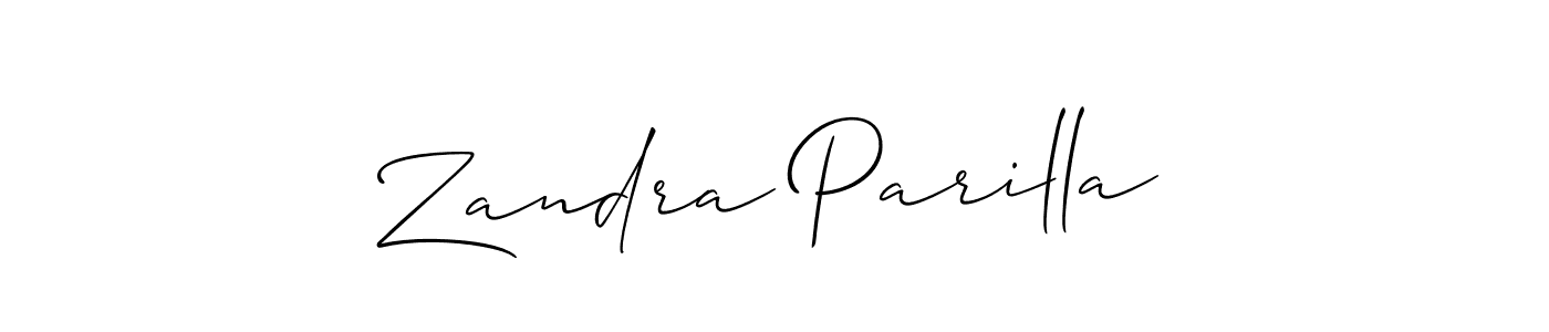 Create a beautiful signature design for name Zandra Parilla. With this signature (Allison_Script) fonts, you can make a handwritten signature for free. Zandra Parilla signature style 2 images and pictures png