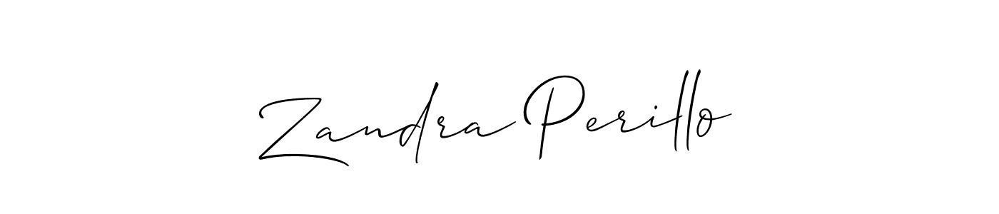 How to make Zandra Perillo name signature. Use Allison_Script style for creating short signs online. This is the latest handwritten sign. Zandra Perillo signature style 2 images and pictures png