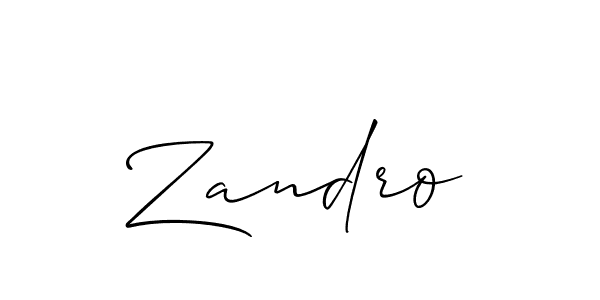 Design your own signature with our free online signature maker. With this signature software, you can create a handwritten (Allison_Script) signature for name Zandro. Zandro signature style 2 images and pictures png