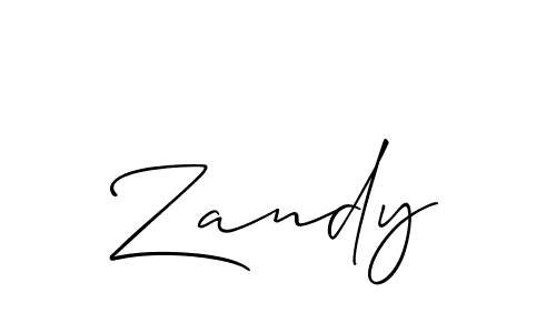Make a beautiful signature design for name Zandy. Use this online signature maker to create a handwritten signature for free. Zandy signature style 2 images and pictures png