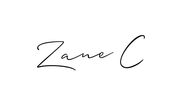 Also we have Zane C name is the best signature style. Create professional handwritten signature collection using Allison_Script autograph style. Zane C signature style 2 images and pictures png