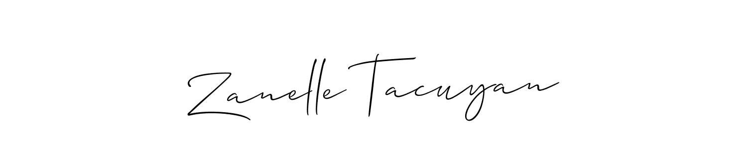 Best and Professional Signature Style for Zanelle Tacuyan. Allison_Script Best Signature Style Collection. Zanelle Tacuyan signature style 2 images and pictures png