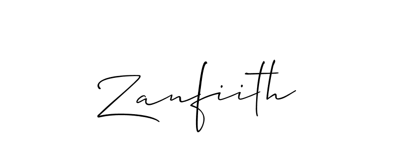Also we have Zanfiith name is the best signature style. Create professional handwritten signature collection using Allison_Script autograph style. Zanfiith signature style 2 images and pictures png