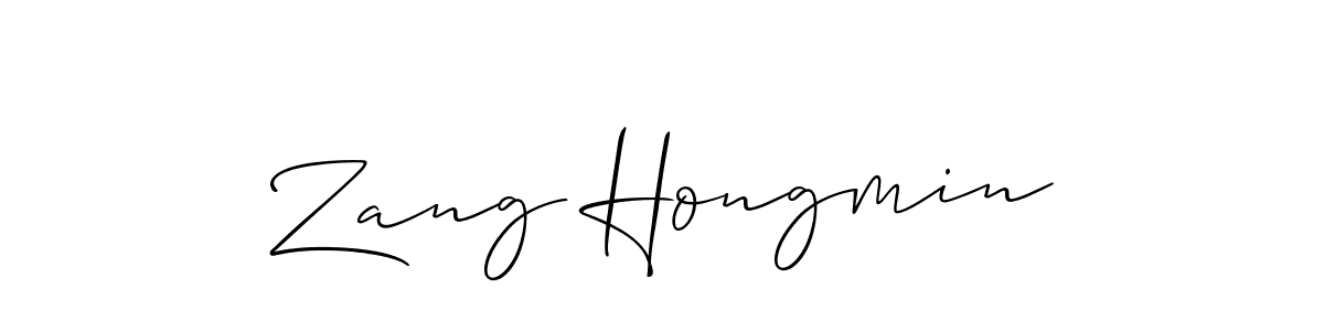 Also You can easily find your signature by using the search form. We will create Zang Hongmin name handwritten signature images for you free of cost using Allison_Script sign style. Zang Hongmin signature style 2 images and pictures png