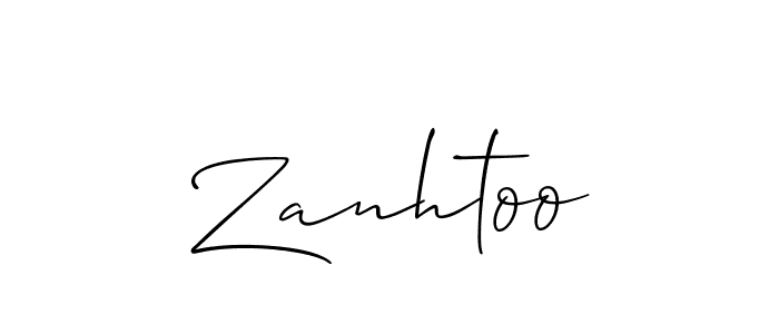 if you are searching for the best signature style for your name Zanhtoo. so please give up your signature search. here we have designed multiple signature styles  using Allison_Script. Zanhtoo signature style 2 images and pictures png
