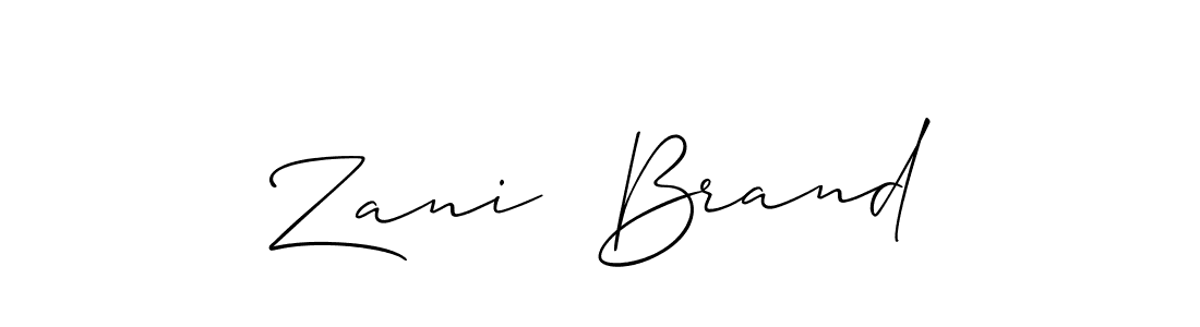 Check out images of Autograph of Zani  Brand name. Actor Zani  Brand Signature Style. Allison_Script is a professional sign style online. Zani  Brand signature style 2 images and pictures png