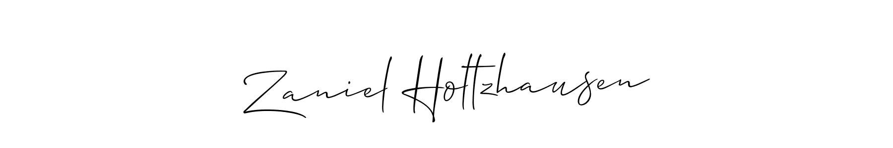 Make a beautiful signature design for name Zaniel Holtzhausen. With this signature (Allison_Script) style, you can create a handwritten signature for free. Zaniel Holtzhausen signature style 2 images and pictures png