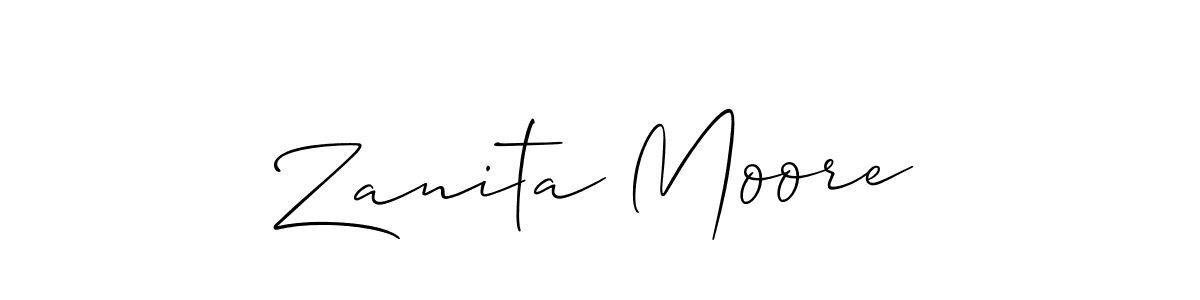 How to Draw Zanita Moore signature style? Allison_Script is a latest design signature styles for name Zanita Moore. Zanita Moore signature style 2 images and pictures png