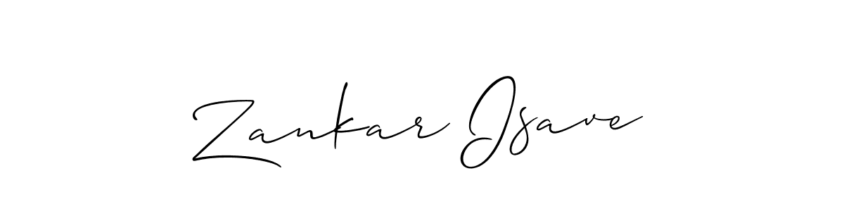 How to make Zankar Isave name signature. Use Allison_Script style for creating short signs online. This is the latest handwritten sign. Zankar Isave signature style 2 images and pictures png