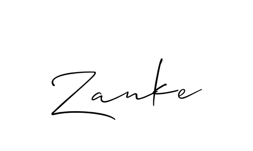 Make a beautiful signature design for name Zanke. Use this online signature maker to create a handwritten signature for free. Zanke signature style 2 images and pictures png
