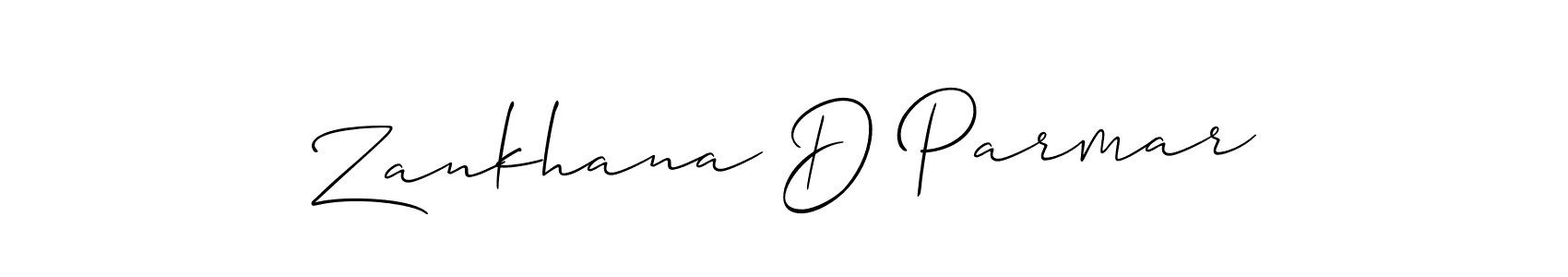 It looks lik you need a new signature style for name Zankhana D Parmar. Design unique handwritten (Allison_Script) signature with our free signature maker in just a few clicks. Zankhana D Parmar signature style 2 images and pictures png