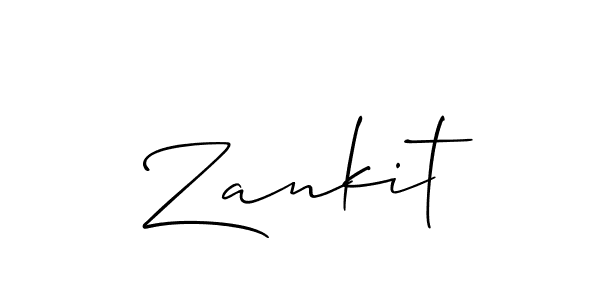 Make a beautiful signature design for name Zankit. With this signature (Allison_Script) style, you can create a handwritten signature for free. Zankit signature style 2 images and pictures png
