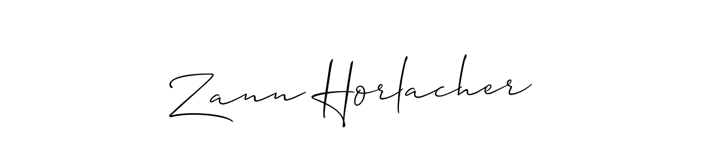 Design your own signature with our free online signature maker. With this signature software, you can create a handwritten (Allison_Script) signature for name Zann Horlacher. Zann Horlacher signature style 2 images and pictures png