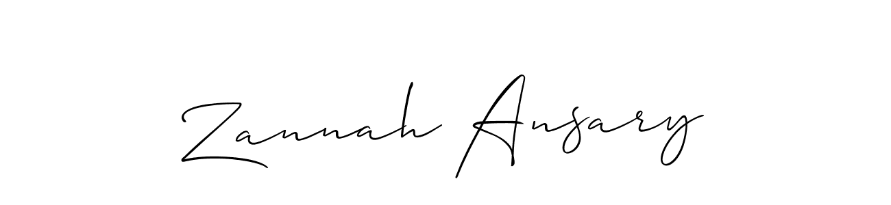 Also we have Zannah Ansary name is the best signature style. Create professional handwritten signature collection using Allison_Script autograph style. Zannah Ansary signature style 2 images and pictures png