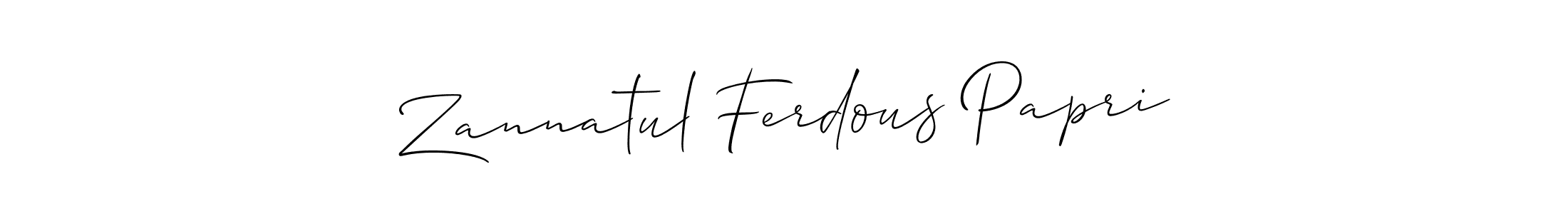 Similarly Allison_Script is the best handwritten signature design. Signature creator online .You can use it as an online autograph creator for name Zannatul Ferdous Papri. Zannatul Ferdous Papri signature style 2 images and pictures png