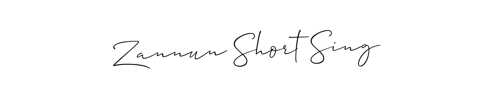 Also You can easily find your signature by using the search form. We will create Zannun Short Sing name handwritten signature images for you free of cost using Allison_Script sign style. Zannun Short Sing signature style 2 images and pictures png