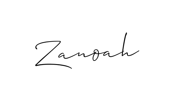 It looks lik you need a new signature style for name Zanoah. Design unique handwritten (Allison_Script) signature with our free signature maker in just a few clicks. Zanoah signature style 2 images and pictures png