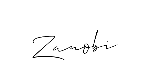Zanobi stylish signature style. Best Handwritten Sign (Allison_Script) for my name. Handwritten Signature Collection Ideas for my name Zanobi. Zanobi signature style 2 images and pictures png
