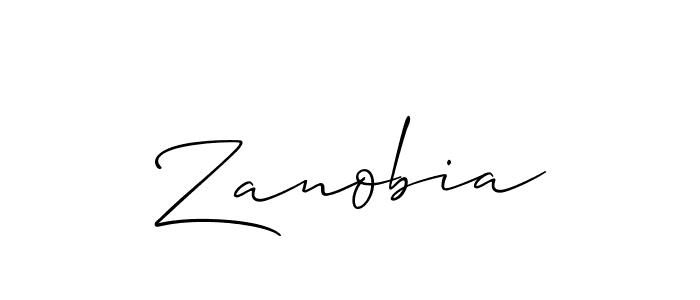 Make a beautiful signature design for name Zanobia. Use this online signature maker to create a handwritten signature for free. Zanobia signature style 2 images and pictures png