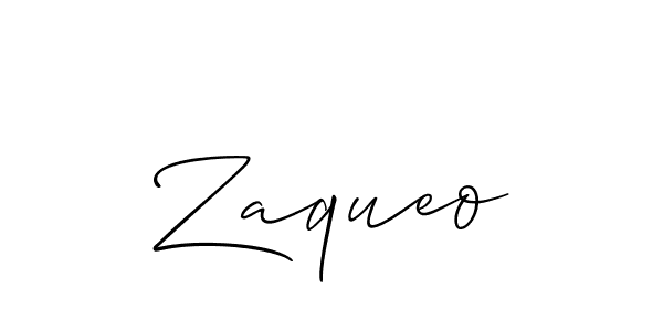 How to make Zaqueo name signature. Use Allison_Script style for creating short signs online. This is the latest handwritten sign. Zaqueo signature style 2 images and pictures png