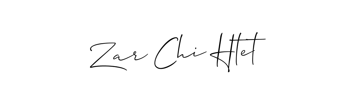Zar Chi Htet stylish signature style. Best Handwritten Sign (Allison_Script) for my name. Handwritten Signature Collection Ideas for my name Zar Chi Htet. Zar Chi Htet signature style 2 images and pictures png