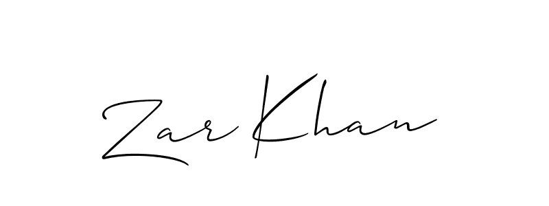 Also we have Zar Khan name is the best signature style. Create professional handwritten signature collection using Allison_Script autograph style. Zar Khan signature style 2 images and pictures png