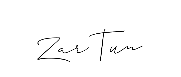 Make a beautiful signature design for name Zar Tun. Use this online signature maker to create a handwritten signature for free. Zar Tun signature style 2 images and pictures png