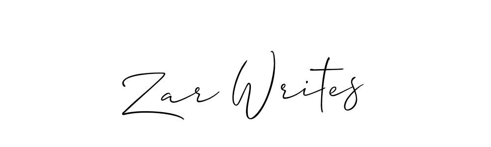 Best and Professional Signature Style for Zar Writes. Allison_Script Best Signature Style Collection. Zar Writes signature style 2 images and pictures png