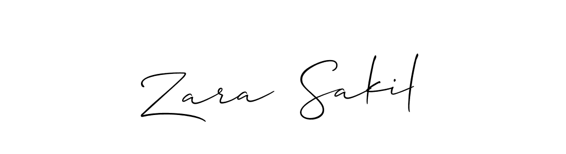 How to Draw Zara  Sakil signature style? Allison_Script is a latest design signature styles for name Zara  Sakil. Zara  Sakil signature style 2 images and pictures png