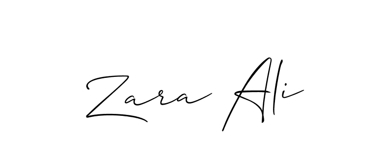 How to make Zara Ali signature? Allison_Script is a professional autograph style. Create handwritten signature for Zara Ali name. Zara Ali signature style 2 images and pictures png