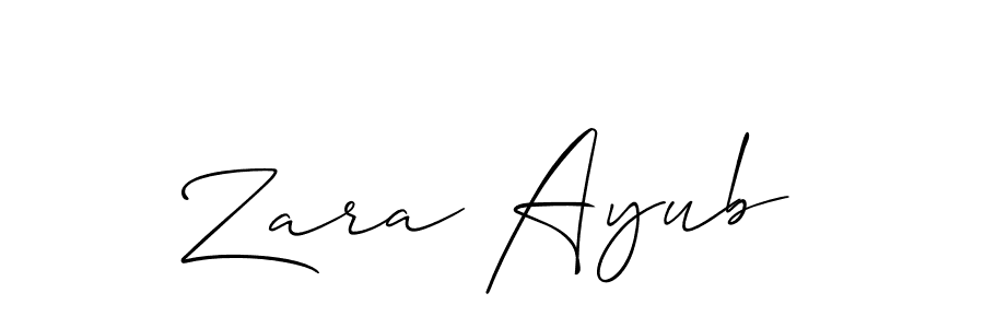 Similarly Allison_Script is the best handwritten signature design. Signature creator online .You can use it as an online autograph creator for name Zara Ayub. Zara Ayub signature style 2 images and pictures png