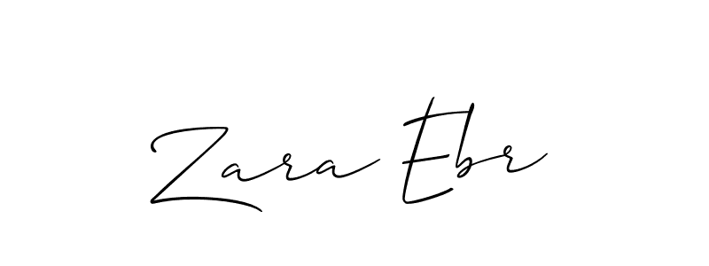 Similarly Allison_Script is the best handwritten signature design. Signature creator online .You can use it as an online autograph creator for name Zara Ebr. Zara Ebr signature style 2 images and pictures png